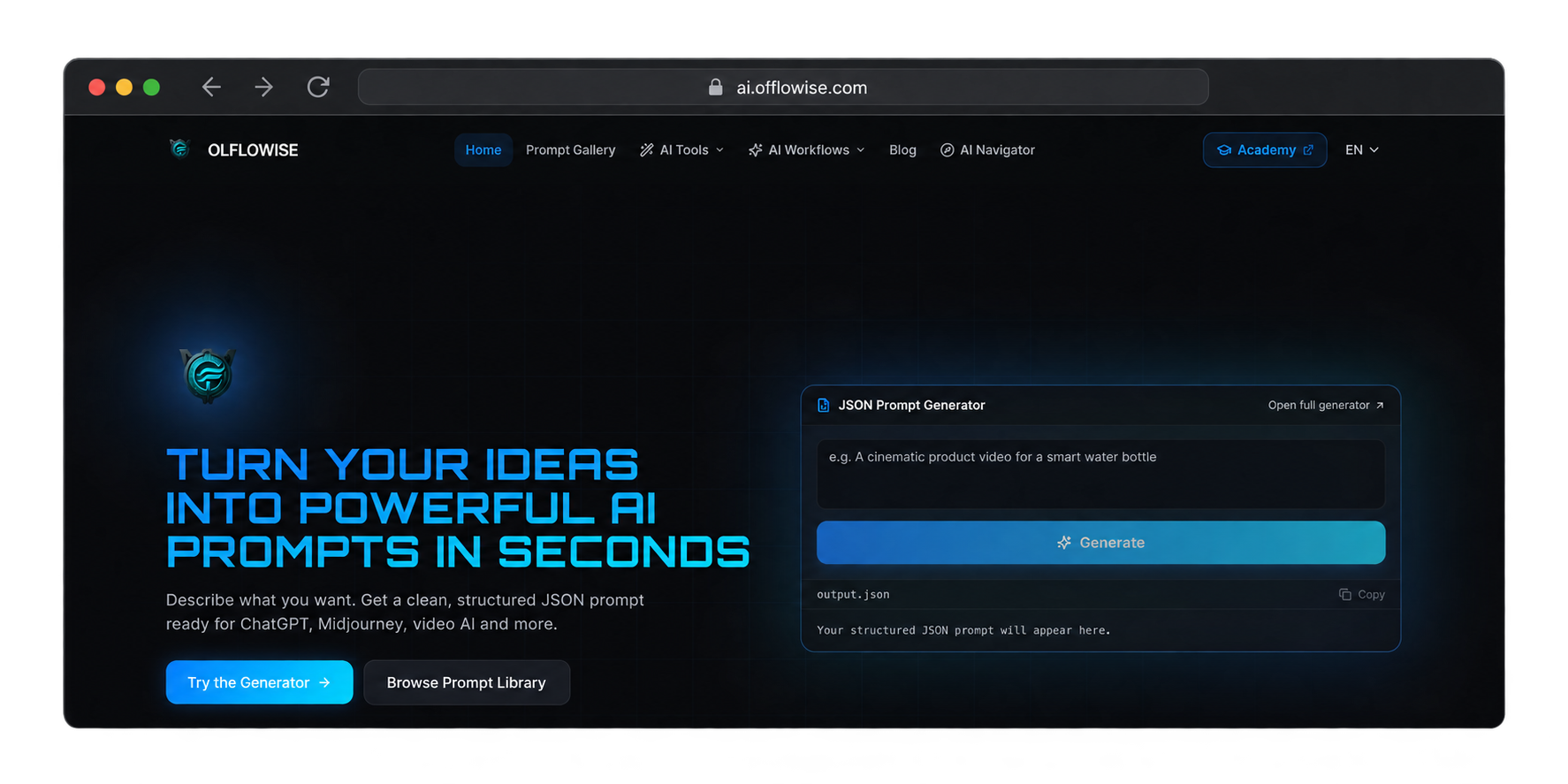 OLFLOWISE AI Hub website