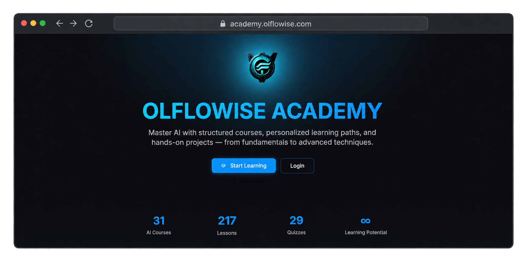 OLFLOWISE Academy website